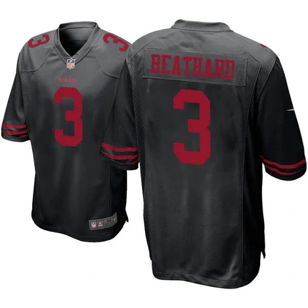 Men San Francisco 49ers 3 C.J. Beathard Nike Black Game Player NFL Jersey